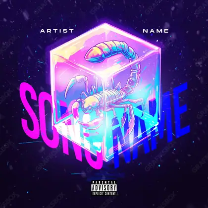 Portada de álbum prediseñada «Scorpius» — un motivo con carácter propio, en una gama azul