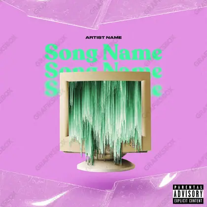 Portada de álbum prediseñada «PCWave» — un encuadre que no encaja en una sola categoría, en matices rosados