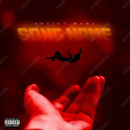 Premade album cover “Catch” — an original visual idea with no close match in the catalogue in deep red tones