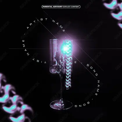 Обложка для трека «Dripdrink» — в синих тонах