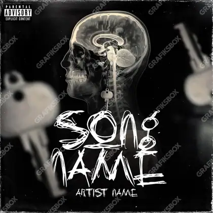 Premade album cover “Internal Key” — a frame that refuses to sit in one category in a black and white palette
