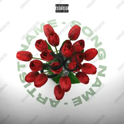 Купить обложку для трека с цветами «Roses» — в красных тонах