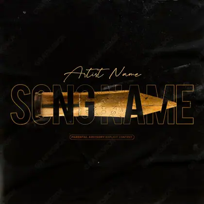 Portada de álbum prediseñada «Lyric Shot» — un motivo con carácter propio, en una gama naranja
