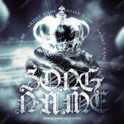 Portada de álbum prediseñada «Leader Convicted» — una idea visual original sin equivalente cercano en el catálogo, en tonos azules fríos