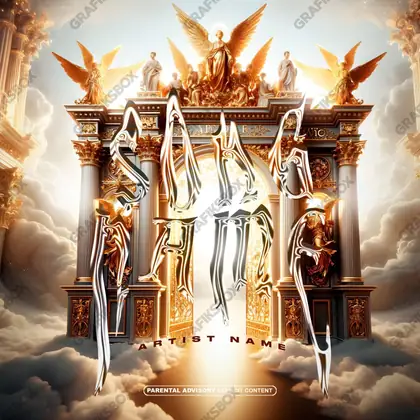 Готовая обложка для трека «Heavens Gate» — в оранжевых тонах