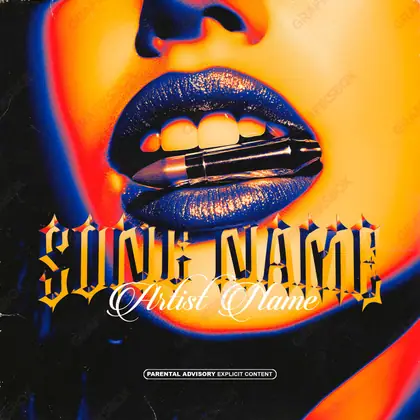 Premade album cover “Bullet Mouth” — a grim scene holding its tension in orange shades