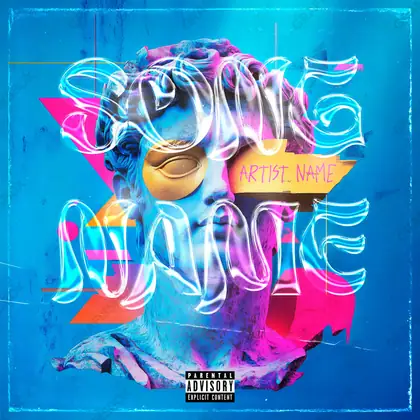 Premade album cover “Buonarroti” — a frame that refuses to sit in one category in cool blue tones