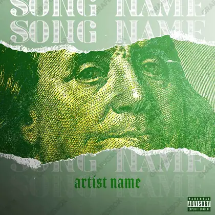 Portada de álbum prediseñada «Looking For» — una idea visual original sin equivalente cercano en el catálogo, en matices verdes