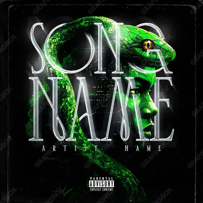 Premade album cover “Menake” — a frame that refuses to sit in one category in green shades