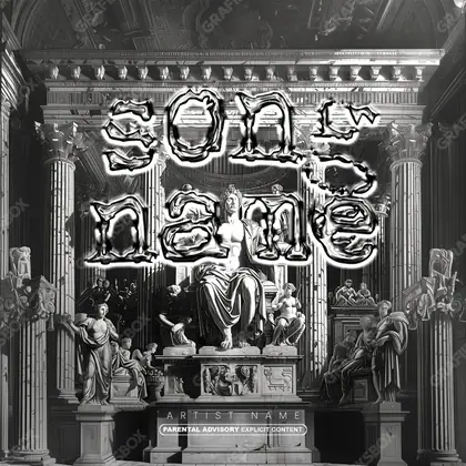 Portada de álbum prediseñada «Sculptured» — un motivo con carácter propio, en una gama en blanco y negro