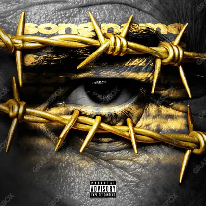 Portada de álbum prediseñada «The Golden Pain» — un encuadre sobre estatus, oro bajo una luz densa, en tonos dorados cálidos