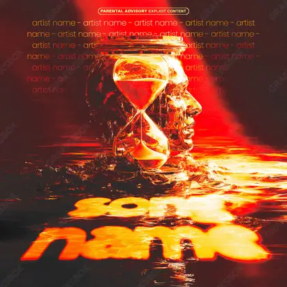 Обложка для трека «Deep Times» — в красных тонах