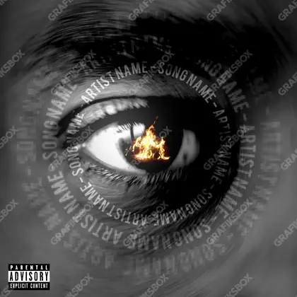 Premade album cover “My Vision” — a surreal frame with its own logic of space in a black and white palette