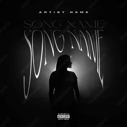 Portada de álbum prediseñada «Past» — una idea visual original sin equivalente cercano en el catálogo, en una gama en blanco y negro