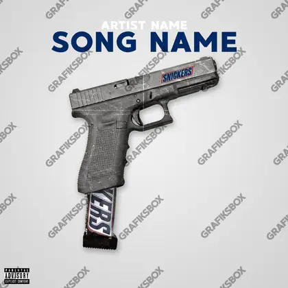 Portada de álbum prediseñada «Snickers» — una idea visual original sin equivalente cercano en el catálogo, en una paleta monocroma
