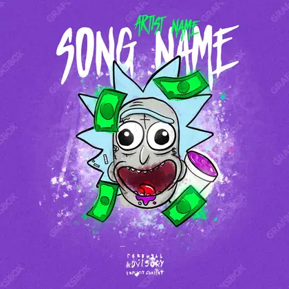 Обложка для песни «Dope Rick» — в фиолетовых тонах