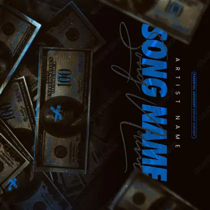 Premade album cover “Blue Rack” — a subject with a character of its own in cool blue tones