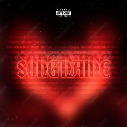 Portada de álbum prediseñada «Cuca» — una idea visual original sin equivalente cercano en el catálogo, en tonos rojos intensos
