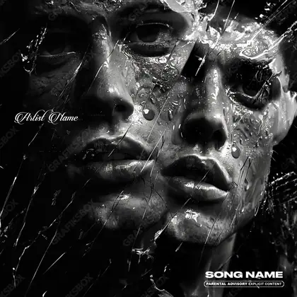 Premade album cover “Two Men” — a male subject and a tight, deliberate composition in a monochrome palette