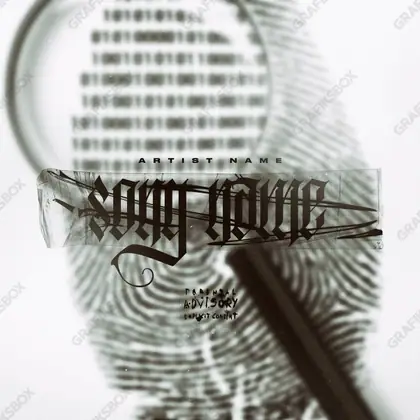 Portada de álbum prediseñada «Detected» — un motivo con carácter propio, en una paleta monocroma
