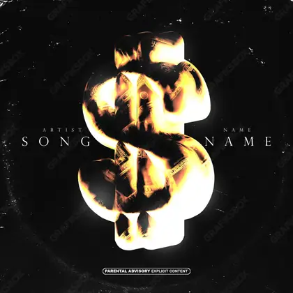 Portada de álbum prediseñada «More Signs» — un motivo con carácter propio, en matices anaranjados