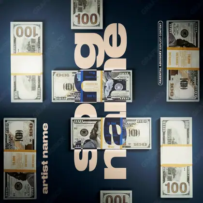 Готовая обложка для трека «The Stacks» — в синих тонах