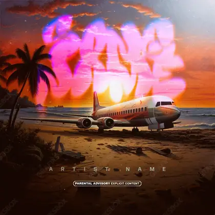 Portada de álbum prediseñada «Lost» — una toma silenciosa sobre marcharse y las habitaciones vacías, en una gama naranja