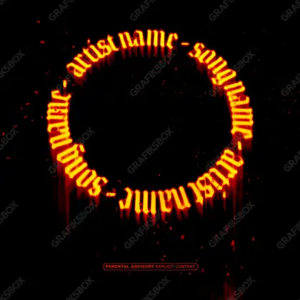 Portada de álbum prediseñada «Sangre» — un encuadre que no encaja en una sola categoría, en una gama naranja