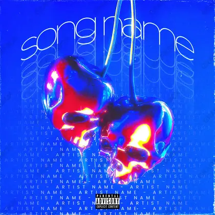 Portada de álbum prediseñada «Skullrry» — una idea visual original sin equivalente cercano en el catálogo, en una gama azul