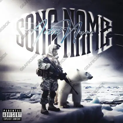 Portada de álbum prediseñada «Polar» — un encuadre que no encaja en una sola categoría, en una gama en blanco y negro