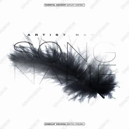 Готовая обложка для трека «Plume» — в чёрно-белом