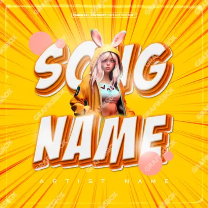Premade album cover “Bunny” — a frame that refuses to sit in one category in warm gold tones