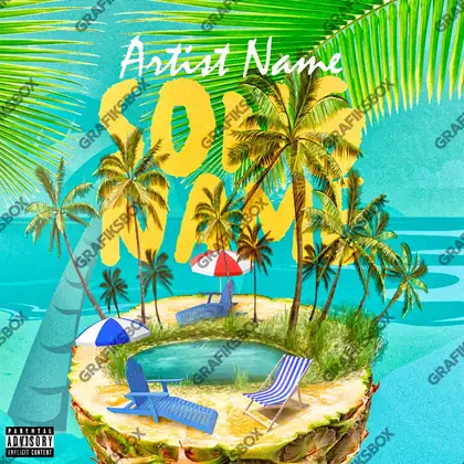 Купить обложку для трека «Summer Vibes» — в синих тонах