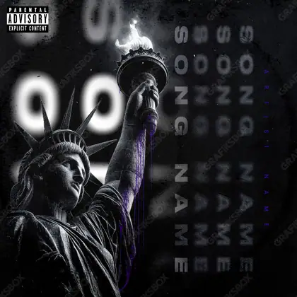 Portada de álbum prediseñada «Soaring» — una idea visual original sin equivalente cercano en el catálogo, en una paleta monocroma