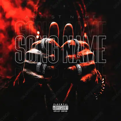 Portada de álbum prediseñada «Scott» — un motivo con carácter propio, en una gama roja