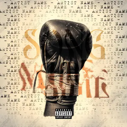 Portada de álbum prediseñada «Sharp Fist» — una idea visual original sin equivalente cercano en el catálogo, en una gama naranja