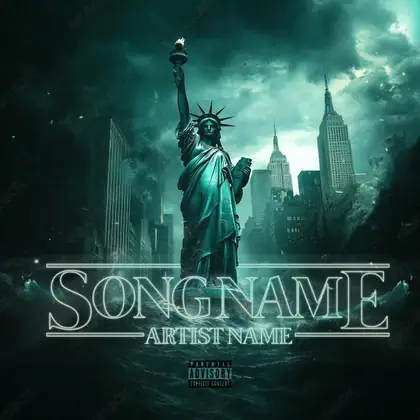 Portada de álbum prediseñada «Usa Dana» — una idea visual original sin equivalente cercano en el catálogo, en tonos azules fríos