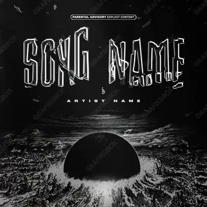 Portada de álbum prediseñada «Black Core» — un encuadre oscuro donde la luz trabaja por puntos, en una gama en blanco y negro