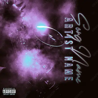 Portada de álbum prediseñada «Sax» — una idea visual original sin equivalente cercano en el catálogo, en una gama violeta