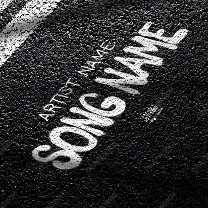 Обложка для трека «Asphalt» — в чёрно-белом