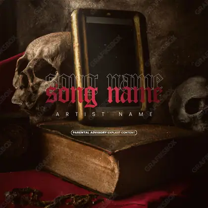 Portada de álbum prediseñada «Scripts» — un motivo con carácter propio, en matices anaranjados