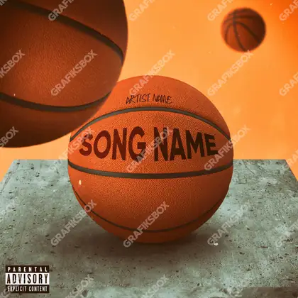 Portada de álbum prediseñada «Basket» — un motivo con carácter propio, en una gama naranja