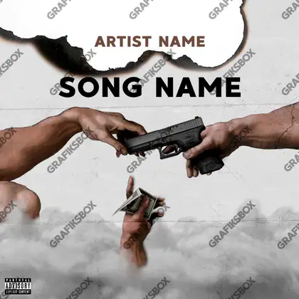 Обложка для трека «Trap Gods» — в чёрно-белом