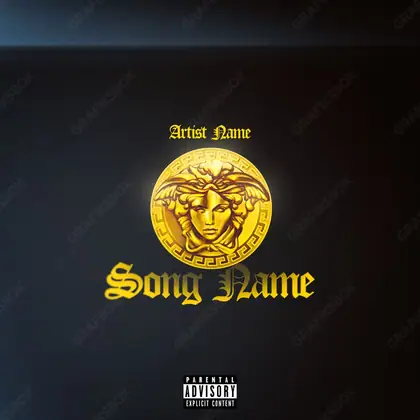 Portada de álbum prediseñada «Versace» — una idea visual original sin equivalente cercano en el catálogo, en tonos dorados cálidos