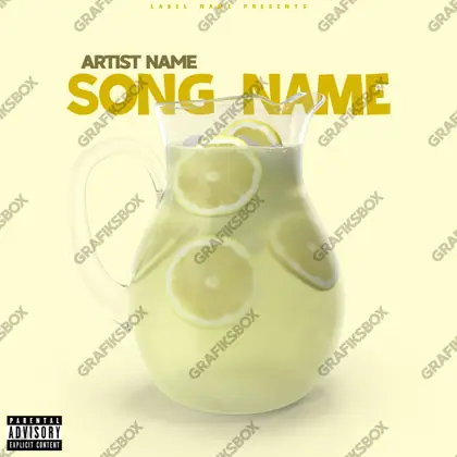 Portada de álbum prediseñada «Lemonade» — un encuadre que no encaja en una sola categoría, en una gama dorada