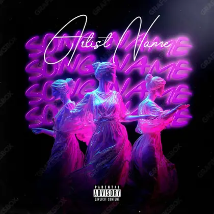Portada de álbum prediseñada «Dances» — un motivo con carácter propio, en una gama violeta