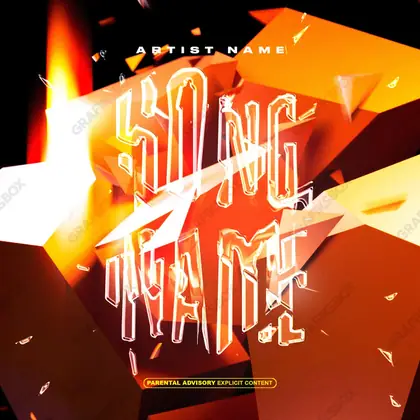 Portada de álbum prediseñada «Cristal» — un encuadre que no encaja en una sola categoría, en tonos rojos intensos