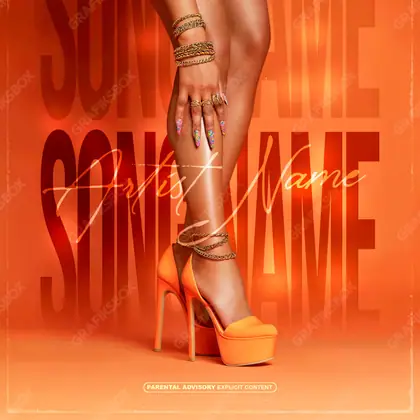 Portada de álbum prediseñada «Slimline» — un motivo con carácter propio, en matices anaranjados