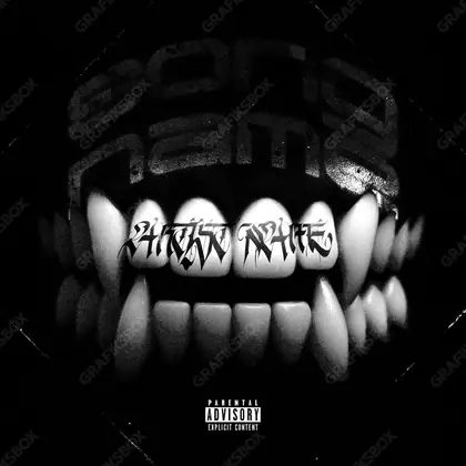 Portada de álbum prediseñada «Ivory Bite» — una escena sombría que mantiene la tensión, en una paleta monocroma
