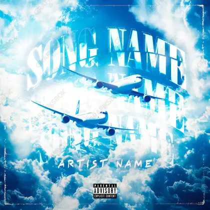 Portada de álbum prediseñada «Same Way» — una idea visual original sin equivalente cercano en el catálogo, en tonos azules fríos